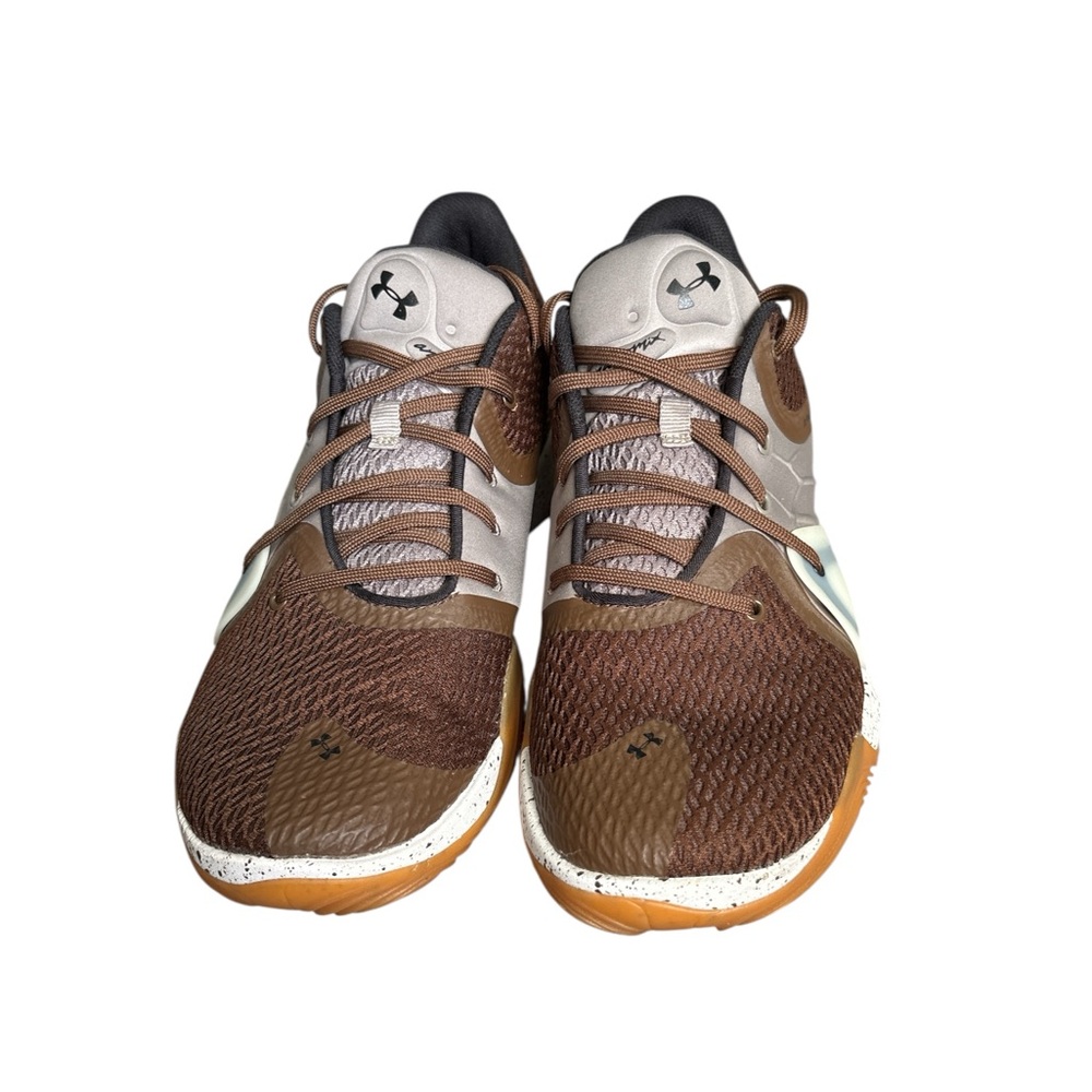 Under Armour Brown and Gray Athletic Shoes with Streamlined Design